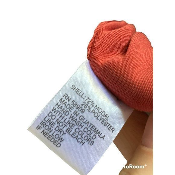 Gianni Bini rust red key hole cute out ladder‎ sleeve flowy blouse small - Picture 4 of 5